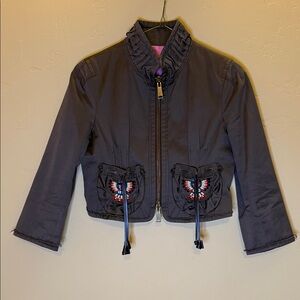 DSQUARED2 Brown Jacket with Butterfly Design